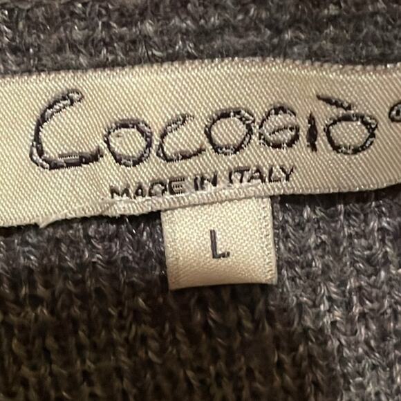 Made in Italy. Cocogio Striped Merino Wool Long Sweater Vest. L - Picture 2 of 4